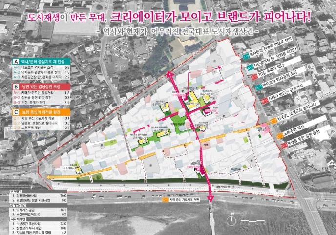 강릉시 명주·남문동, 상권과 도시재생...