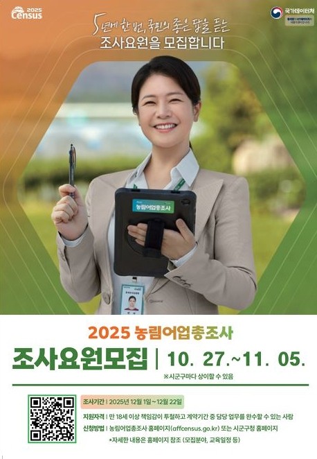 화순군, 2025 농림어업총조사 대비...