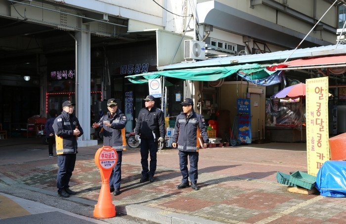 홍성소방서, 설 연휴 앞두고 전통시장...